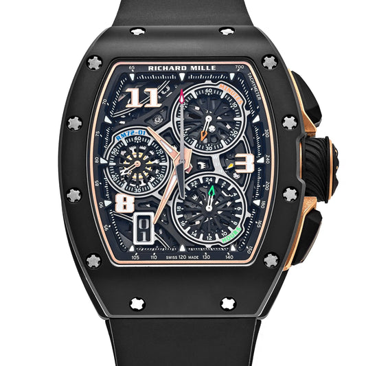 Richard Mille RM 72-01 Chronograph Black Ceramic Rose Gold